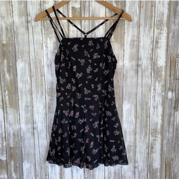 Xhilaration Pants - Xhilaration Black & Floral Romper
